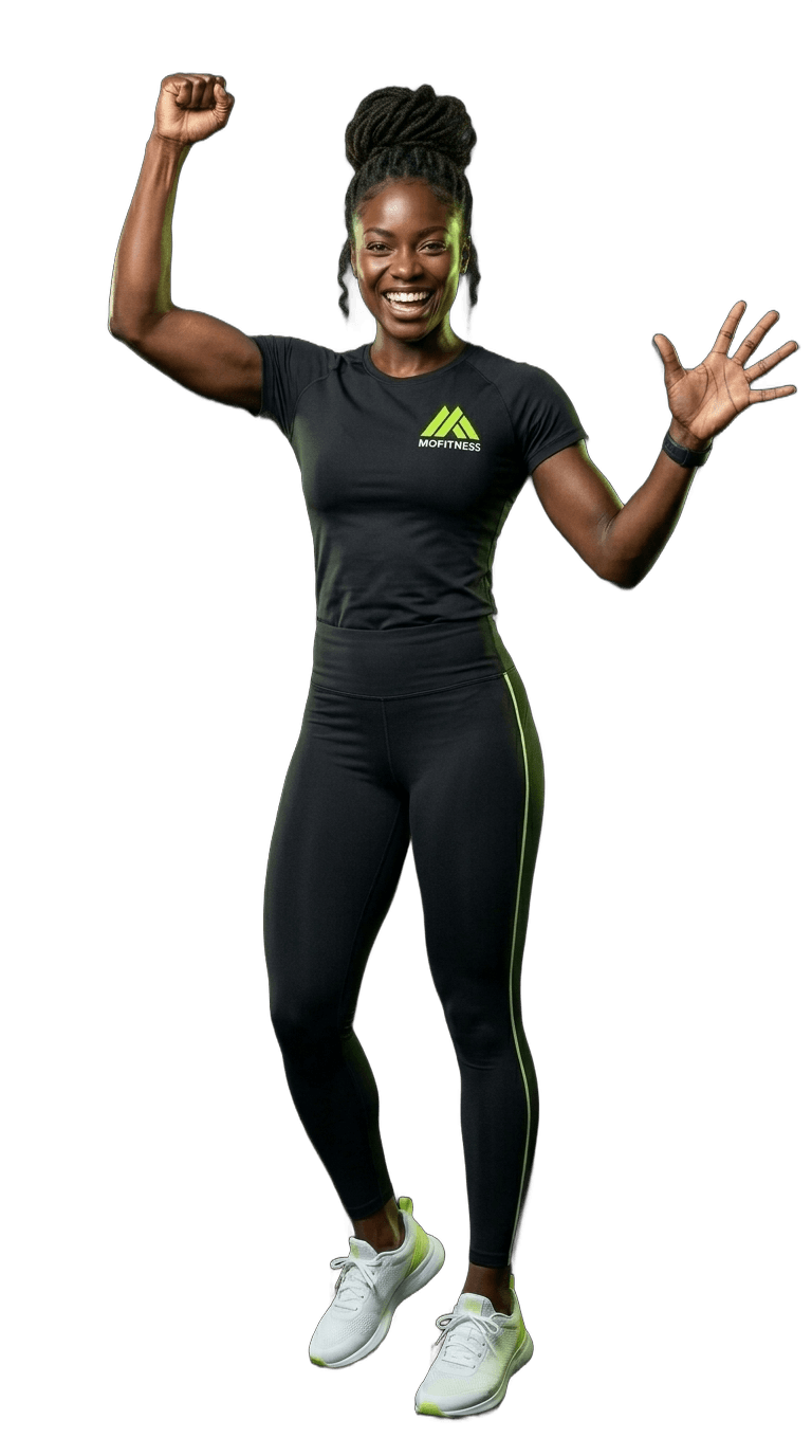 A Mofitness athlete celebrating